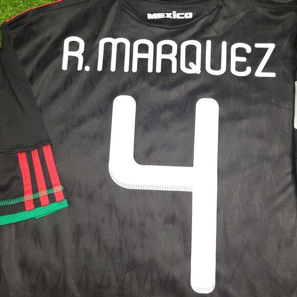 Marquez Mexico 2010 WORLD CUP Away Black Soccer Jersey Shirt M SKU# P41397 - Picture 4 of 8